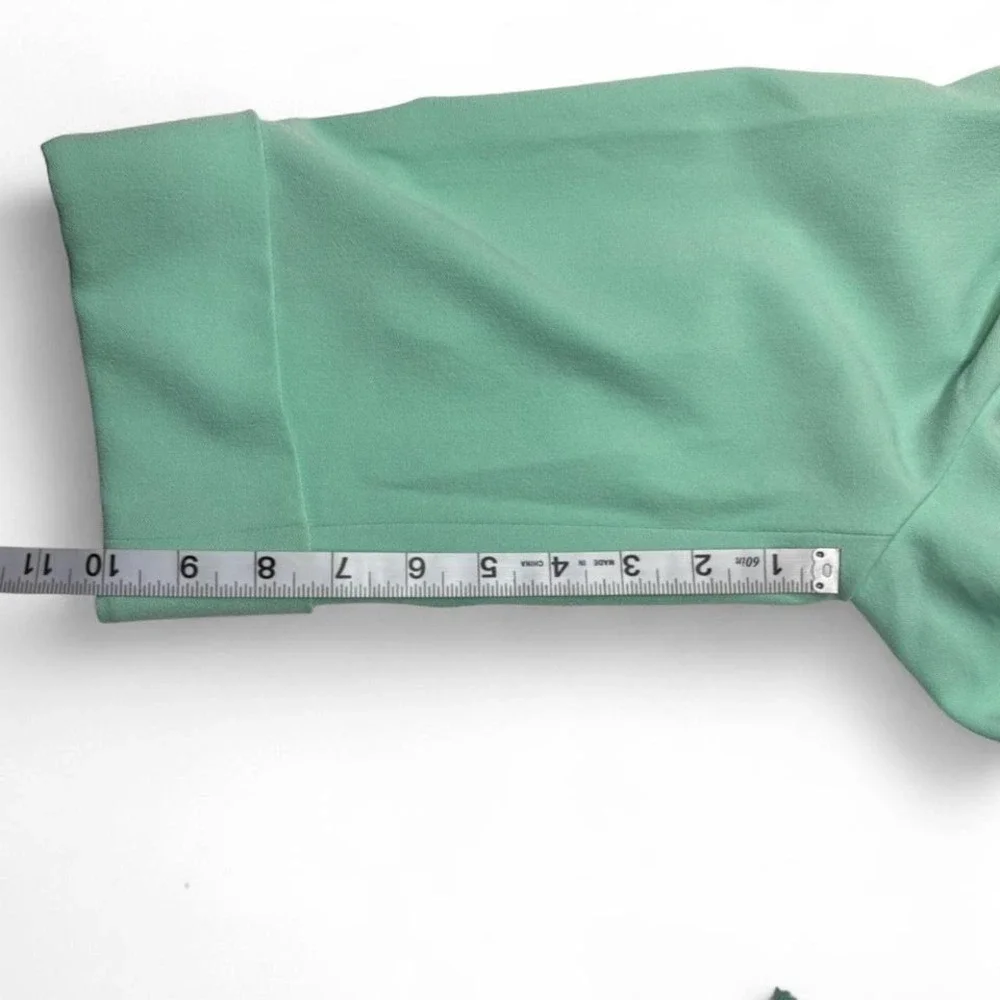 Kasper Women 14W Aqua Teal Open Front 3/4 Sleeve Blazer Business Office Workwear